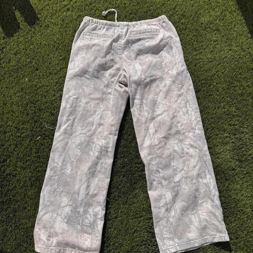 Vanilla Star Womens Medium Gray Tie Dye Wide Leg Pull On Pants Y2K Casual